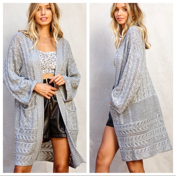 #42 Must Have! Crocheted LightweightKnit Cardigan - Picture 2 of 6